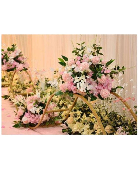 Location - Demi Boule De Fleurs Artificielles rose 40cm