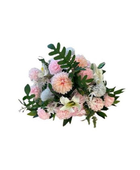 Location - Demi Boule De Fleurs Artificielles rose 40cm