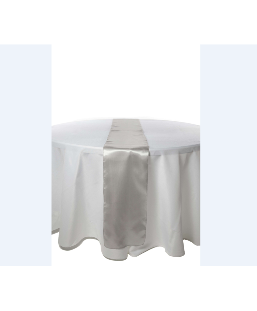 Location - Chemin de table - Satin - argent
