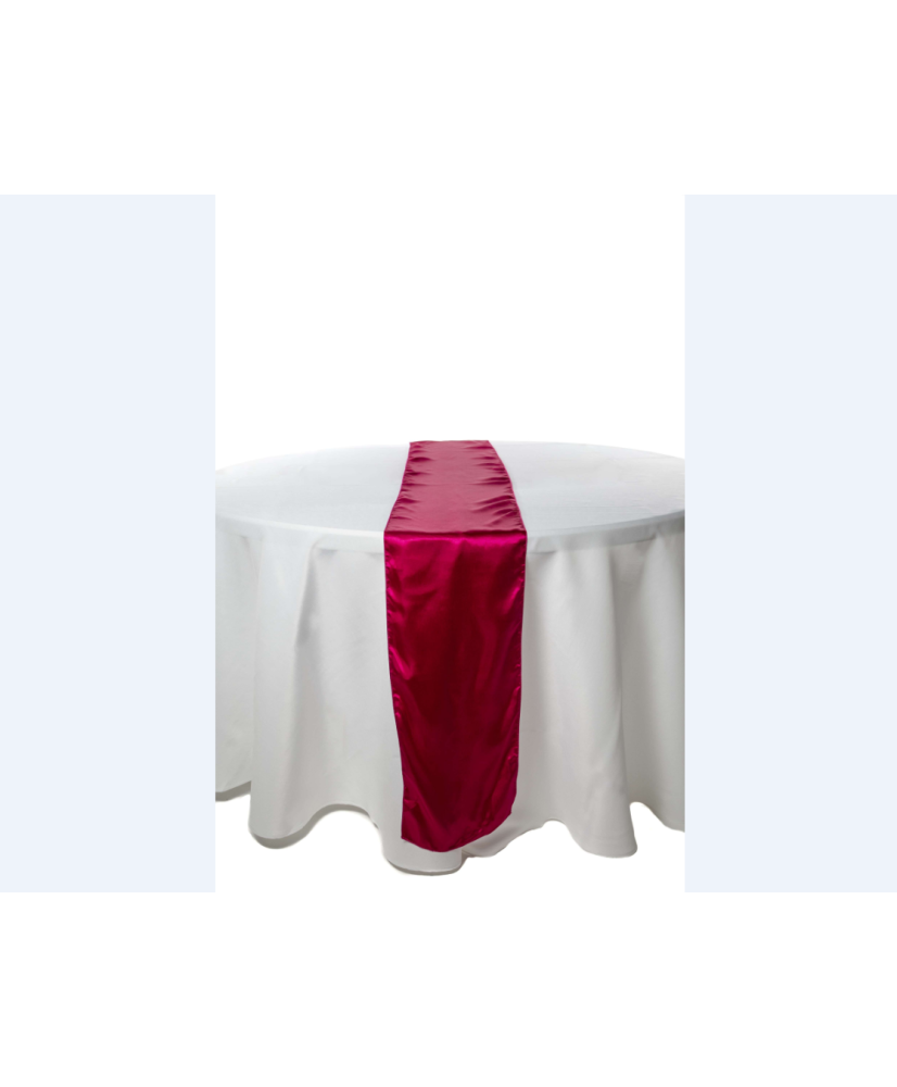 Location - Chemin de table - Satin - fuchsia