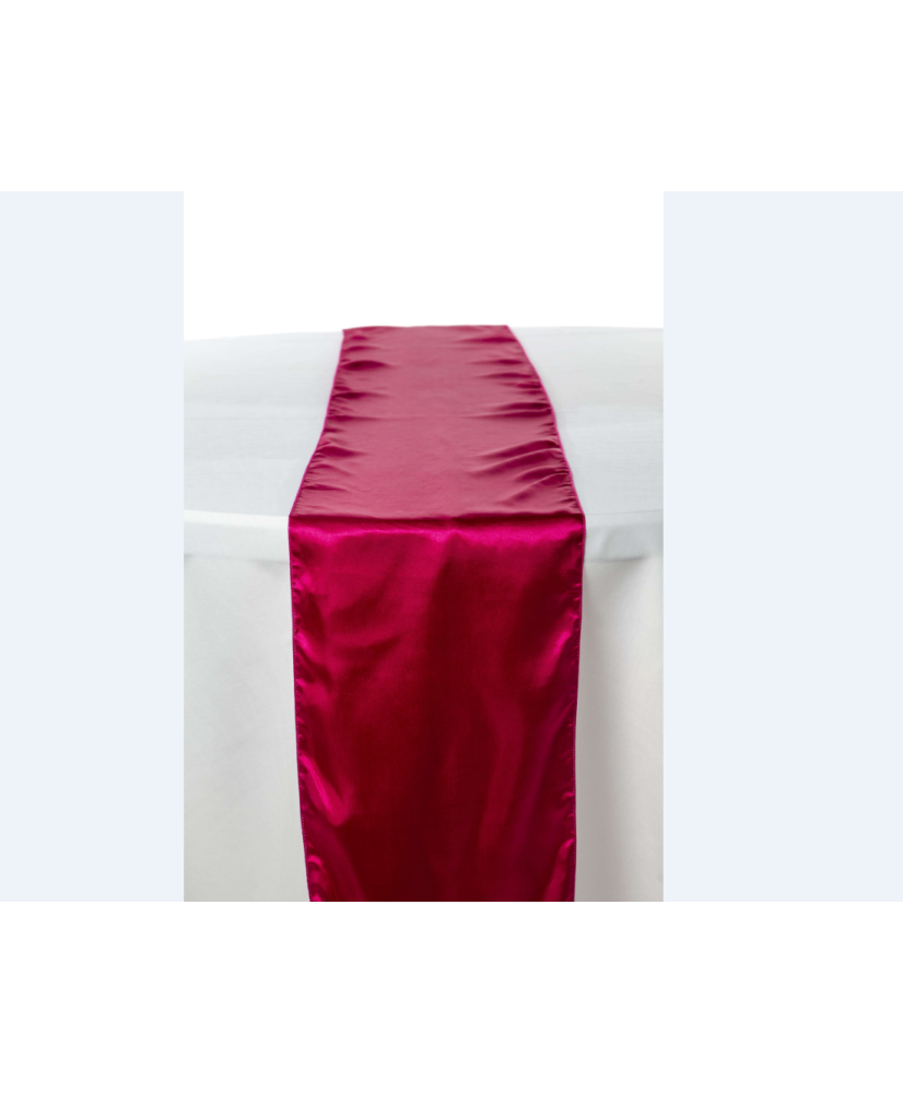 Location - Chemin de table - Satin - fuchsia