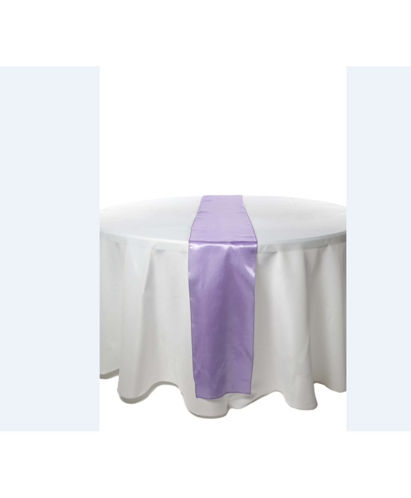 Location - Chemin de table - Satin - parme