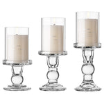 Location - Lot de 3 photophores pour bougie - cylindre verre