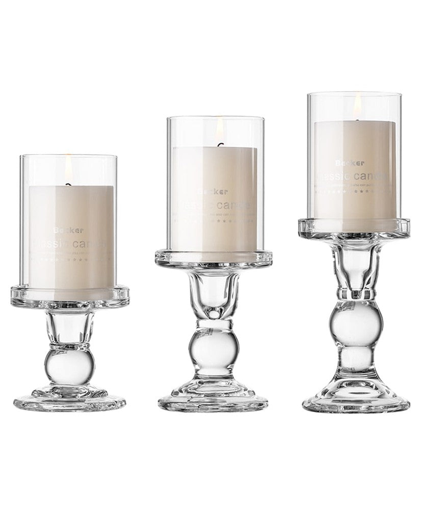 Location - Lot de 3 photophores pour bougie - cylindre verre