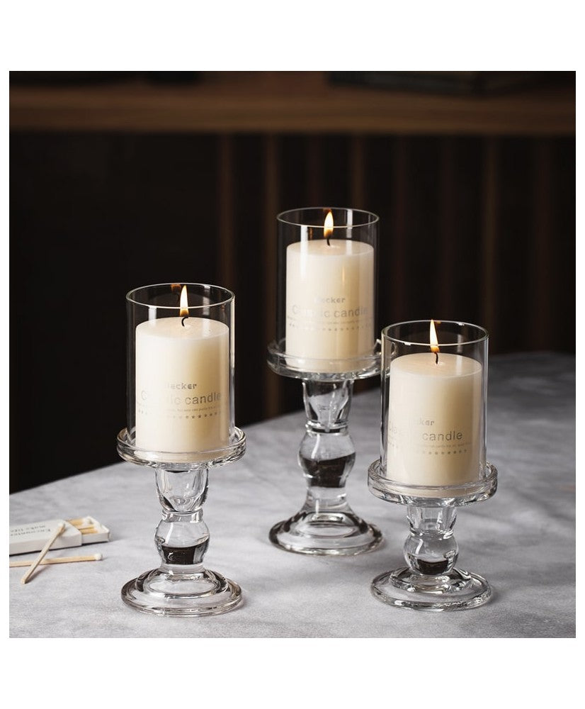 Location - Lot de 3 photophores pour bougie - cylindre verre