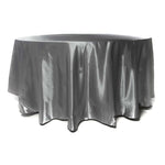 Location - Nappe de table Satin ronde 280 cm - Argent
