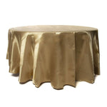 Location - Nappe de table satin ronde 280 cm - Or