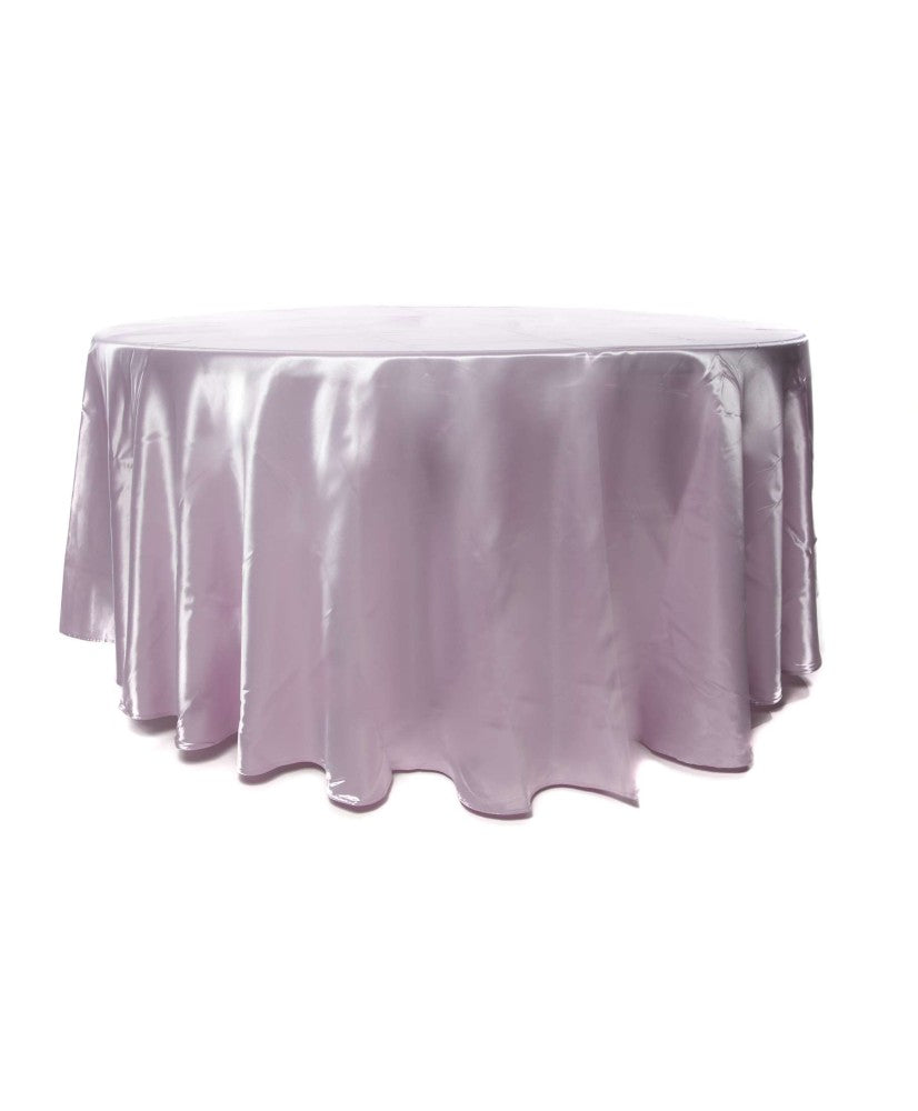 Location - Nappe de table satin ronde 280 cm - Vieux rose