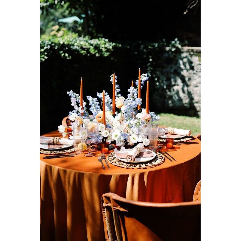 Location - Nappe Table ronde unie 280 cm - terra cotta