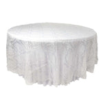Location - Nappe Ronde 280 Cm Jacquard - Blanc