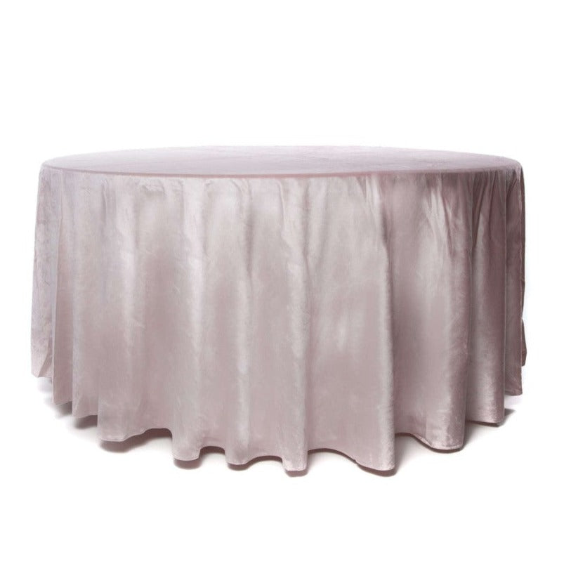 Location - Nappe table Velours Ronde 280cm - Nude
