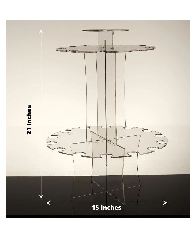 Location - Support acrylique pour verre buffet et pièce montée