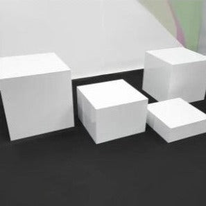 Location - Support Cube Acrylique pour Buffet Blanc - 4 Pièces