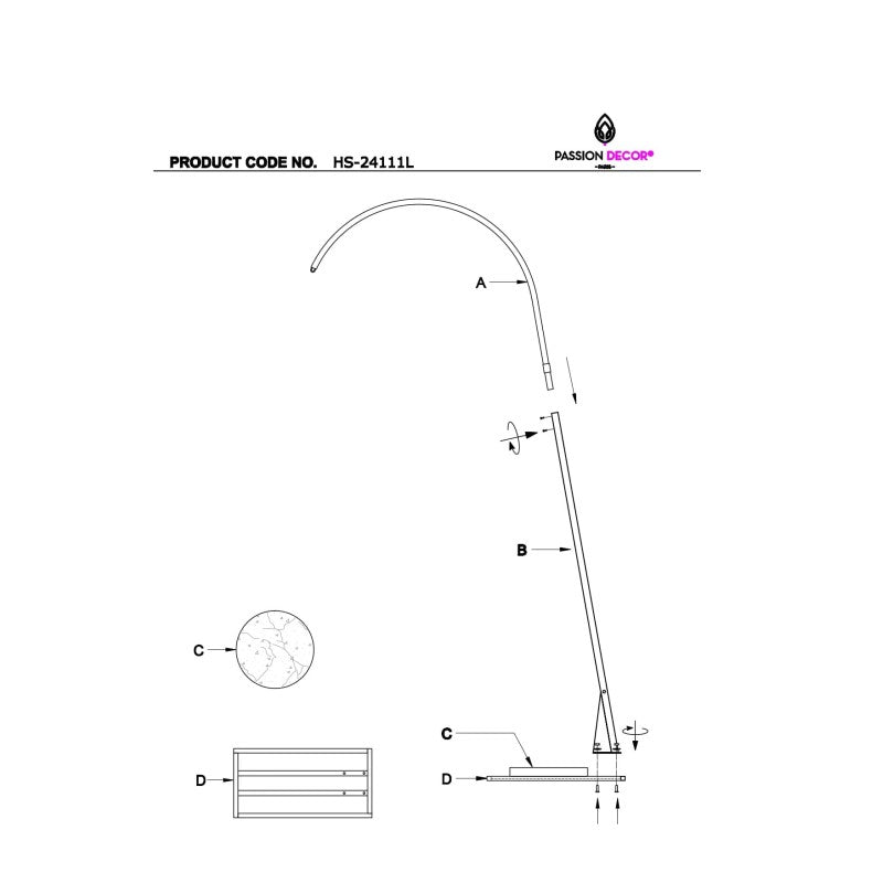 Location - Support pièce montée suspendu (Pieds support inclus)