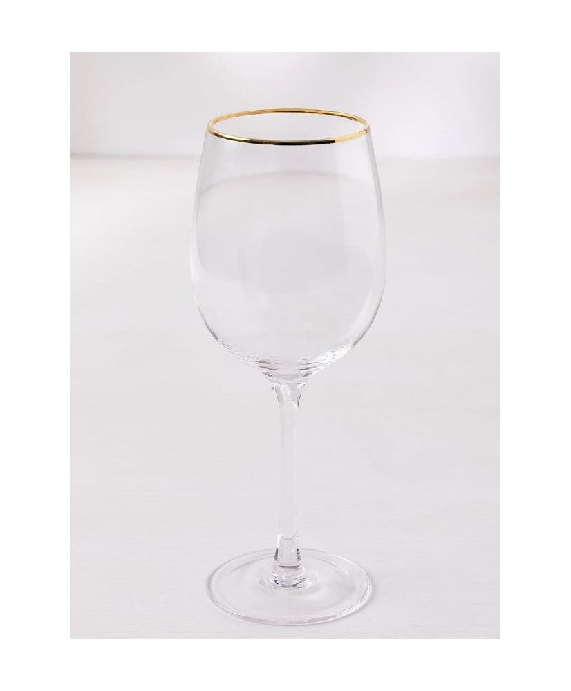 Location - Verre a eau sur pied 25cl bordure Or FILLER