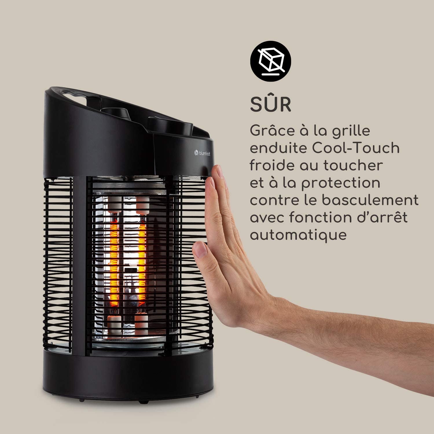 Location - Radiateur infrarouge sur pied, 2 vitesses de chauffage 360°