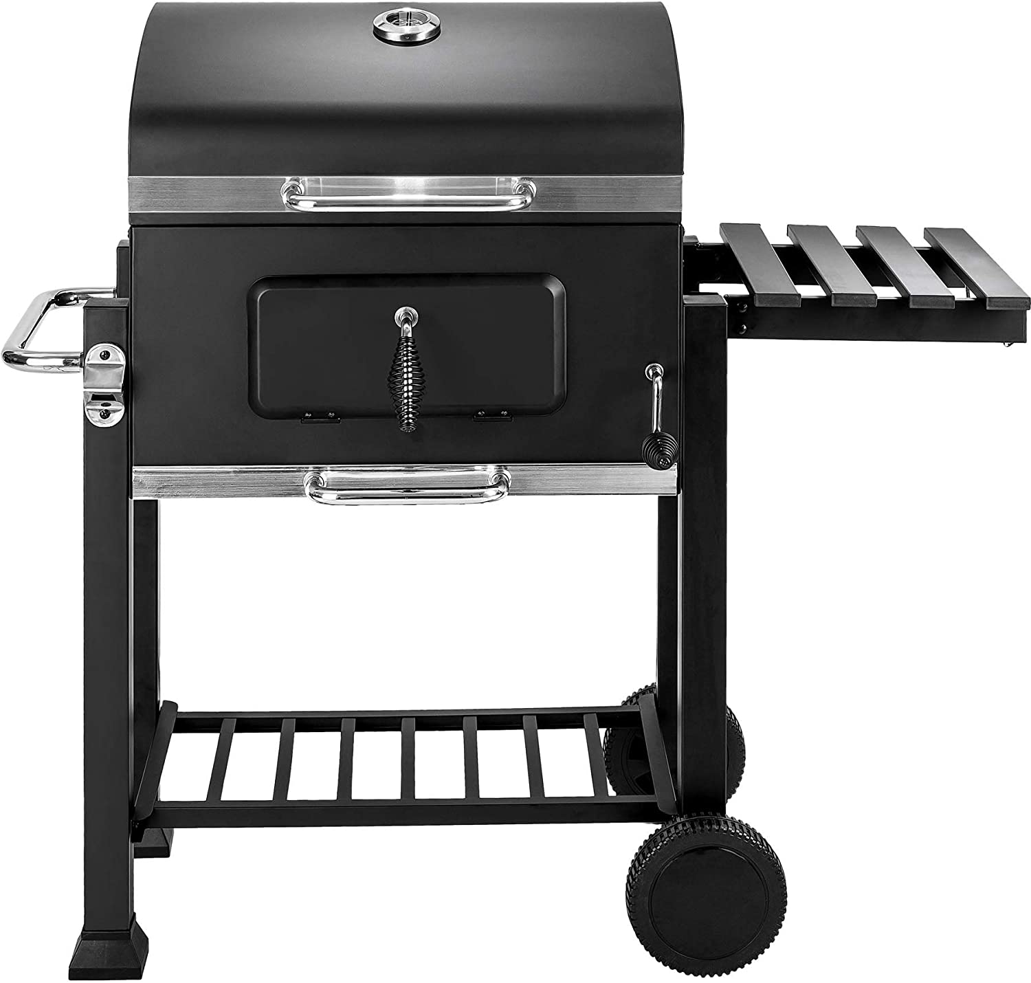 Location - Barbecue au charbon de bois Anthracite/acier inoxydable avec accessoires