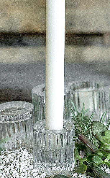 Location - Bougeoir Photophore Ciselé en Verre Transparent