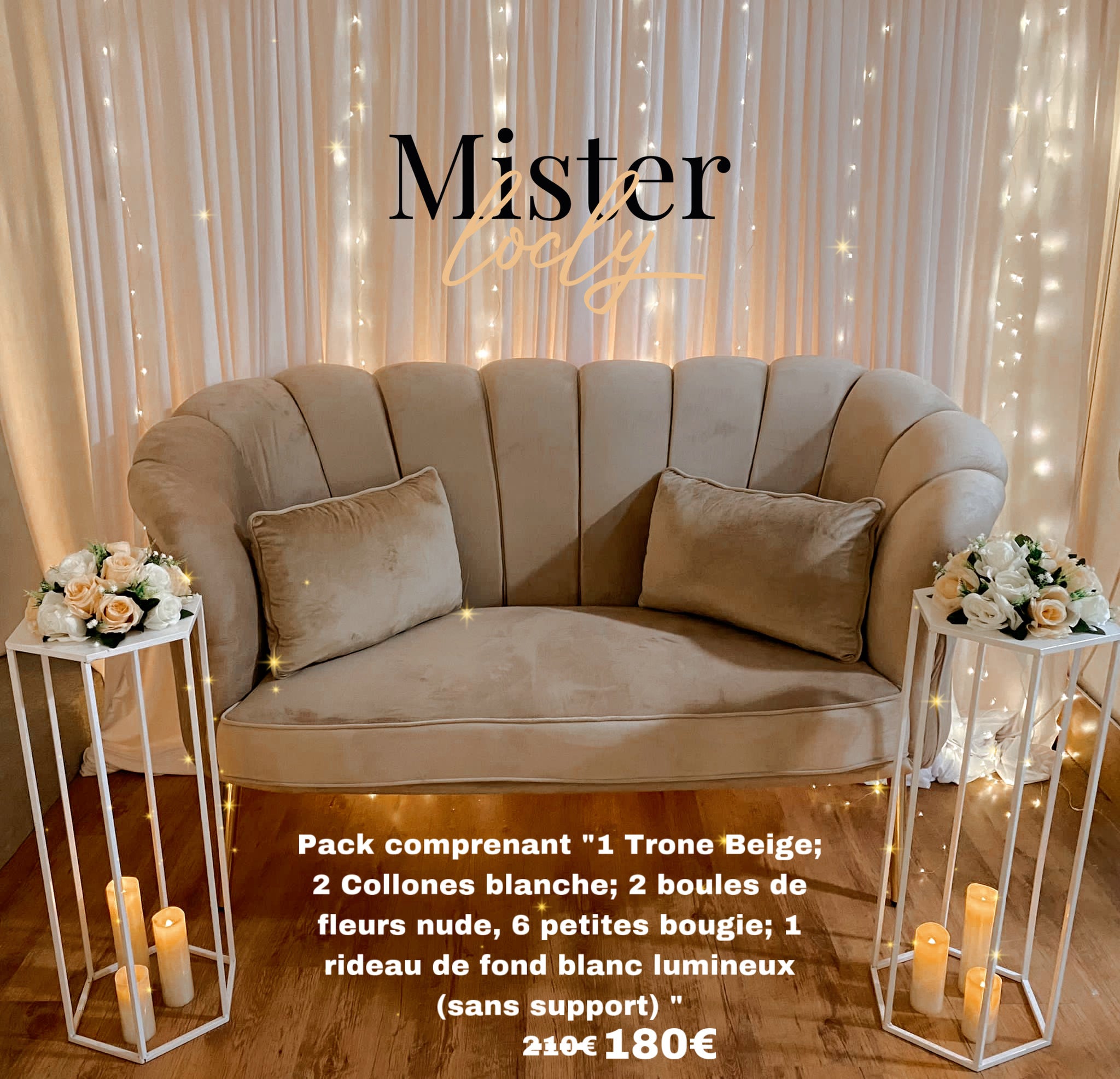 Location - PACK Trône Dream Chic