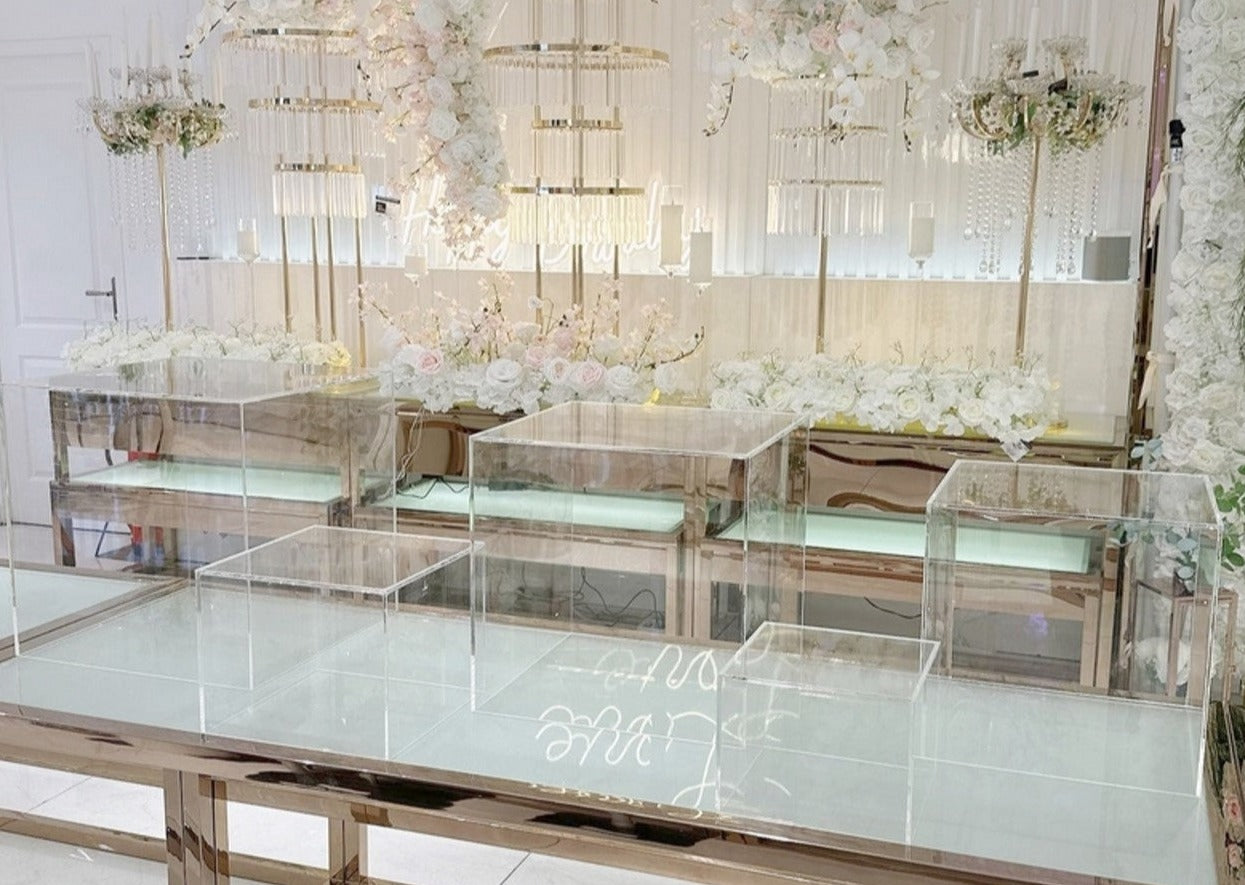 Location - Support pour buffet premium transparent - lot de 5