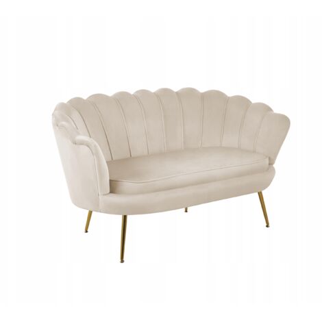Location - Trône velours beige 2 places – Style glamour & Art déco [TRO2GLAM]