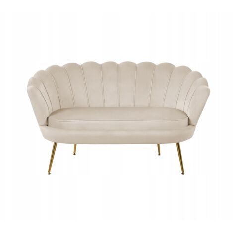 Location - Trône velours beige 2 places – Style glamour & Art déco [TRO2GLAM]
