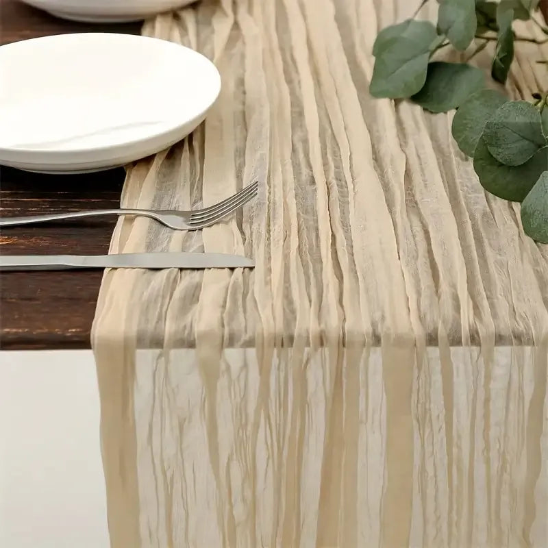 Location - Chemin de table - coton beige [CDTGACOTBEI]