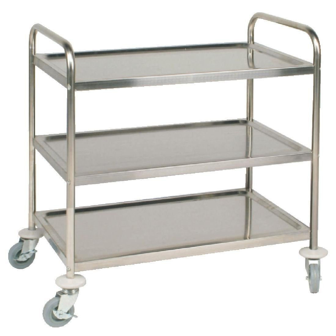 Location - Chariot de débarrassage inox 3 niveaux moyenne taille [CDIMMO3]