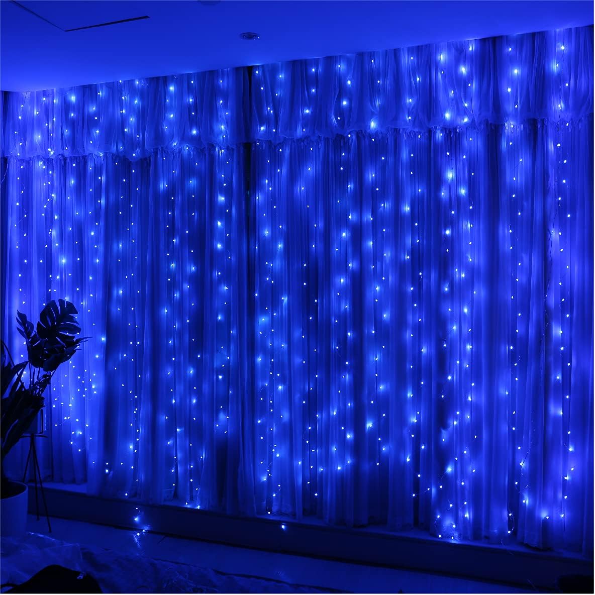 Location - Guirlande Lumineuse pour Rideau - 300 LEDs 3M x 3M Extérieur et Intérieur - Bleu [GLR300BLE]