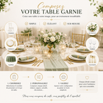 Location - Table garnie - formule à créer