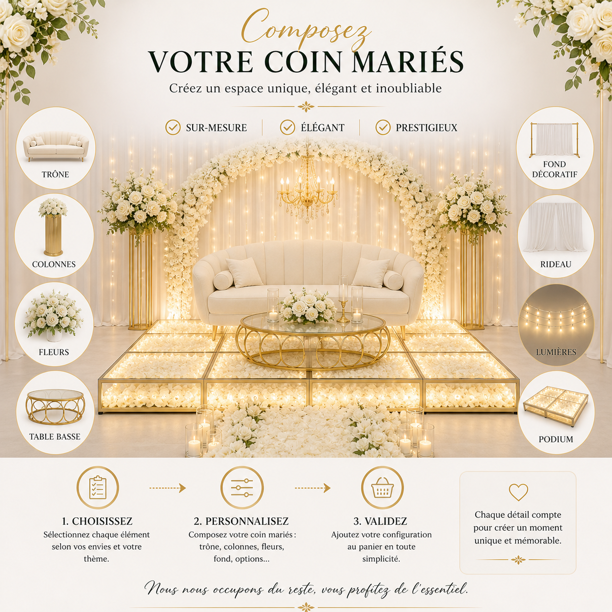 Location - Coin mariés - formule à créer
