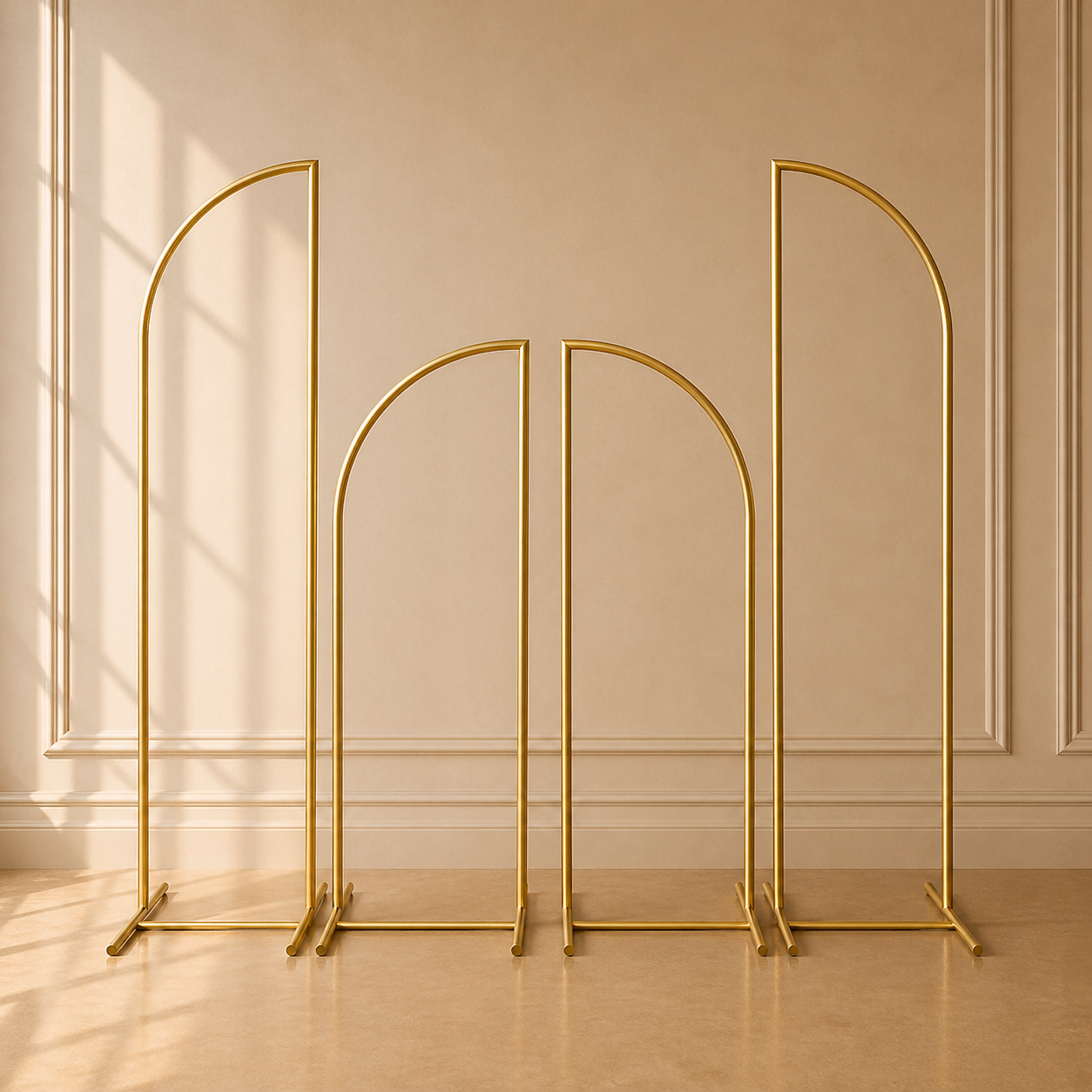 Location – Structure Demi-Arche Dorée (Set 4 pièces) [BDSDAD4]