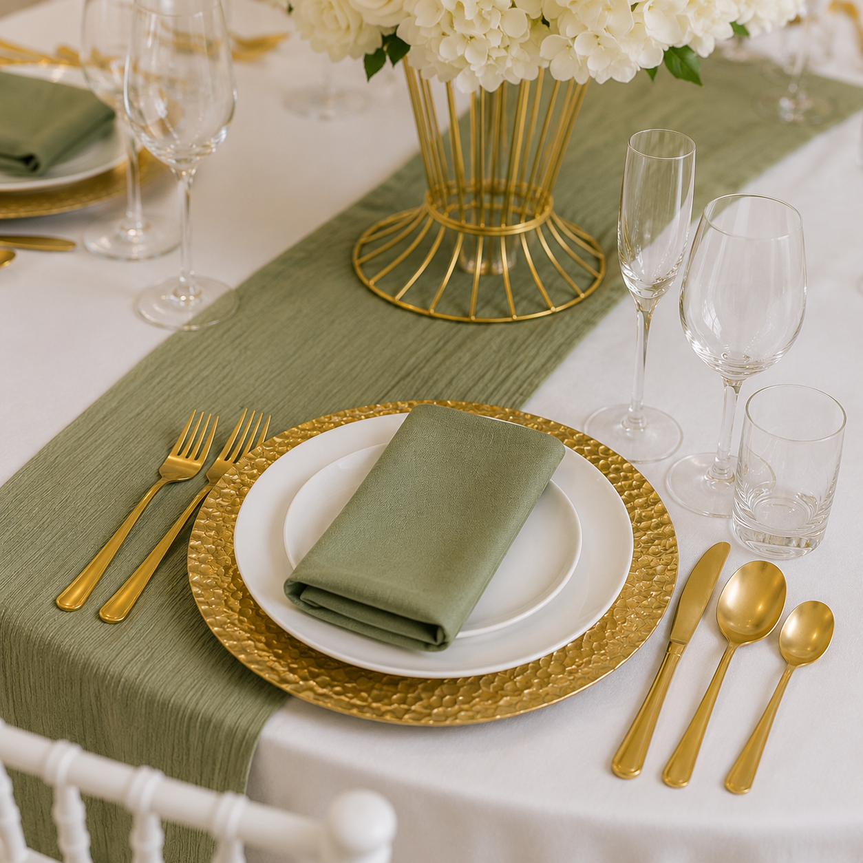 Location - [Table garnie PAP] Table ronde 10 personnes - pack jardin royal