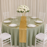Location - [Table garnie PAP] Table ronde 10 personnes - Pack Auréa Sauge