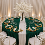 Location - [Table garnie PAP] Table ronde 10 personnes - Pack Émeraude Royale