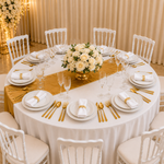 Location - [Table garnie PAP] Table ronde 10 personnes - Pack Pure Prestige