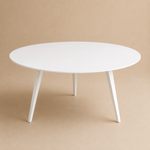 Location - Table basse ronde métal blanc 90cm – BIPOLY [TABABIPOL]