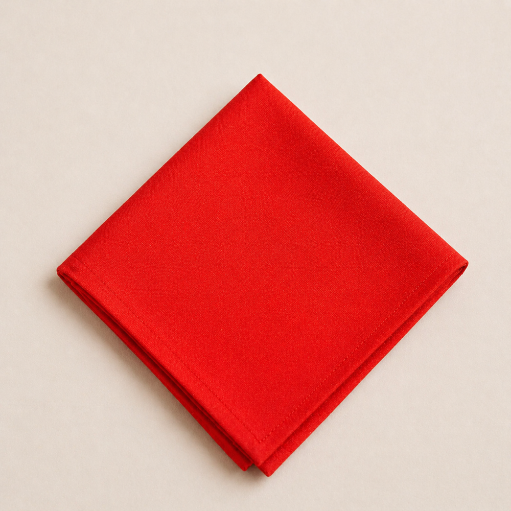 Location - Serviette polyester 50x50cm - Rouge [SERVROU50]