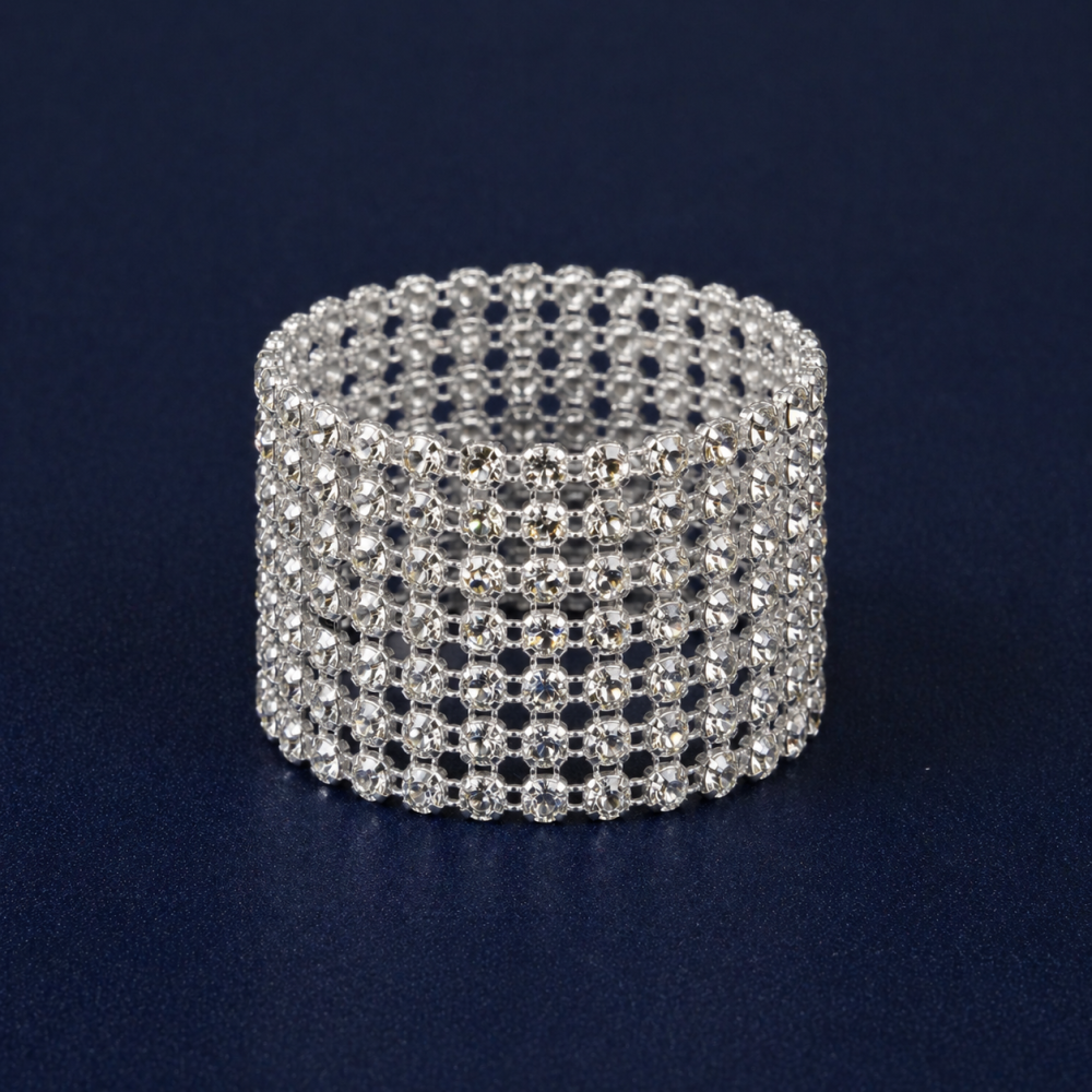 Location - Rond de serviette strass argenté [RDSSTRAARG]