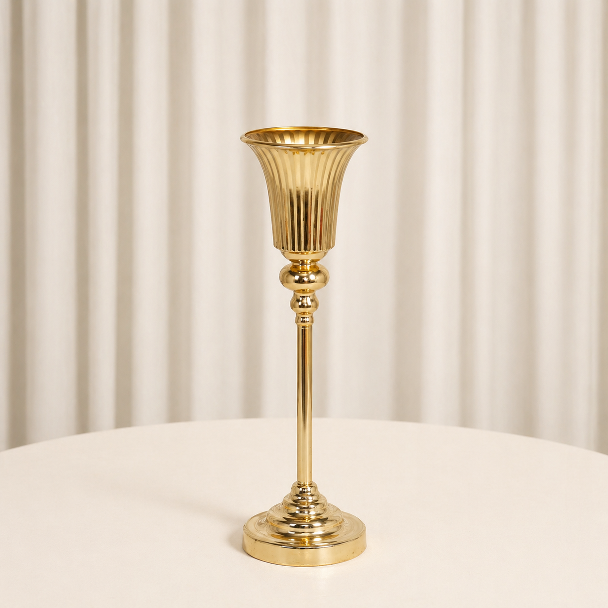 Location - Centre de table Flûte Or 68 cm [CTFLUO68]