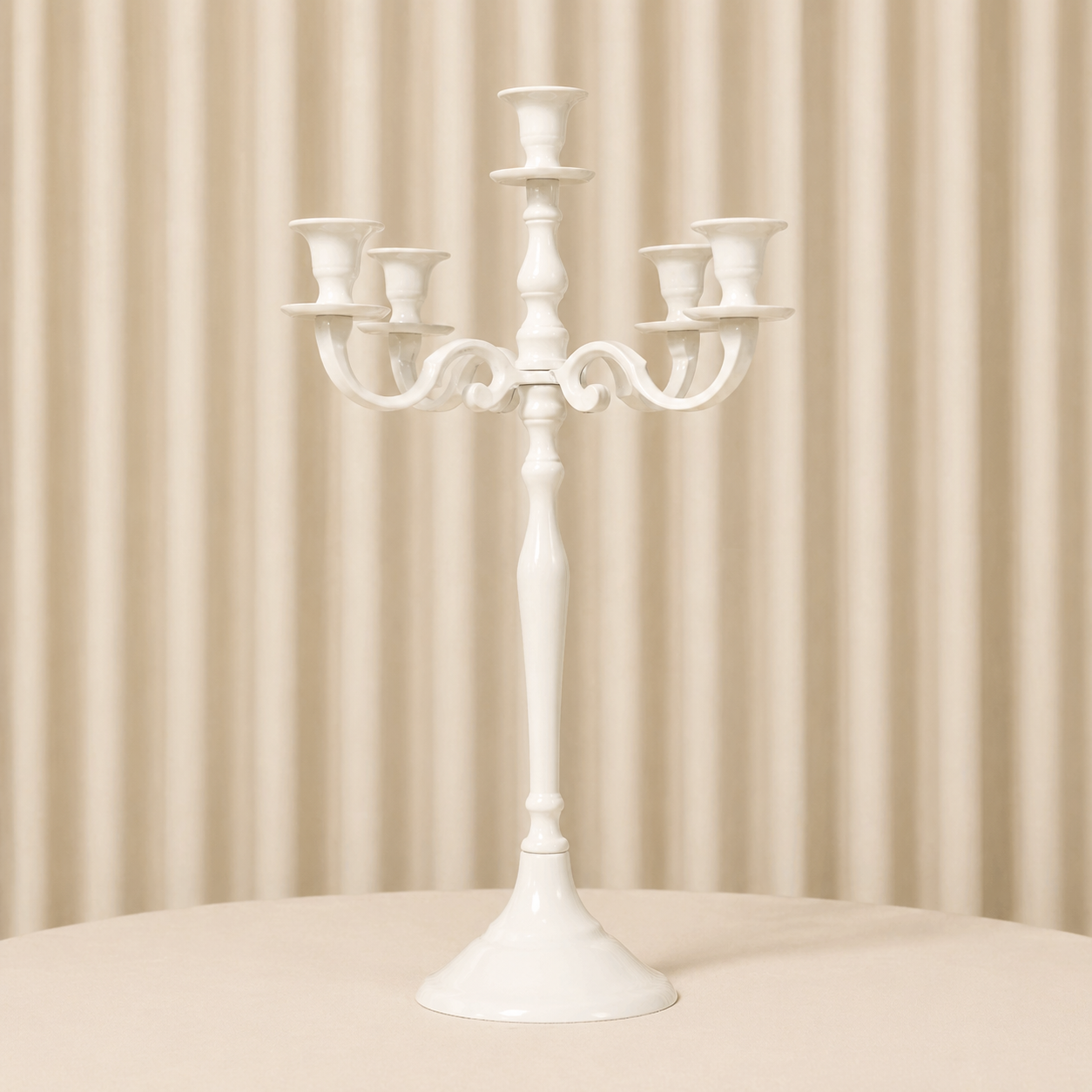 Location - Chandelier 5 branches Blanc 60 cm [CH5BRB60]