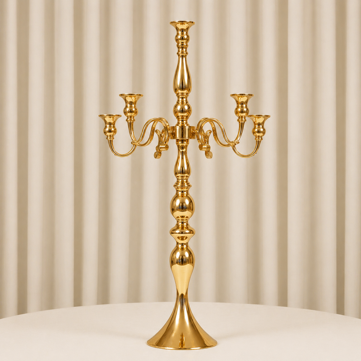 Location - Chandelier 5 branches Or 90 cm [CH5BRO90]