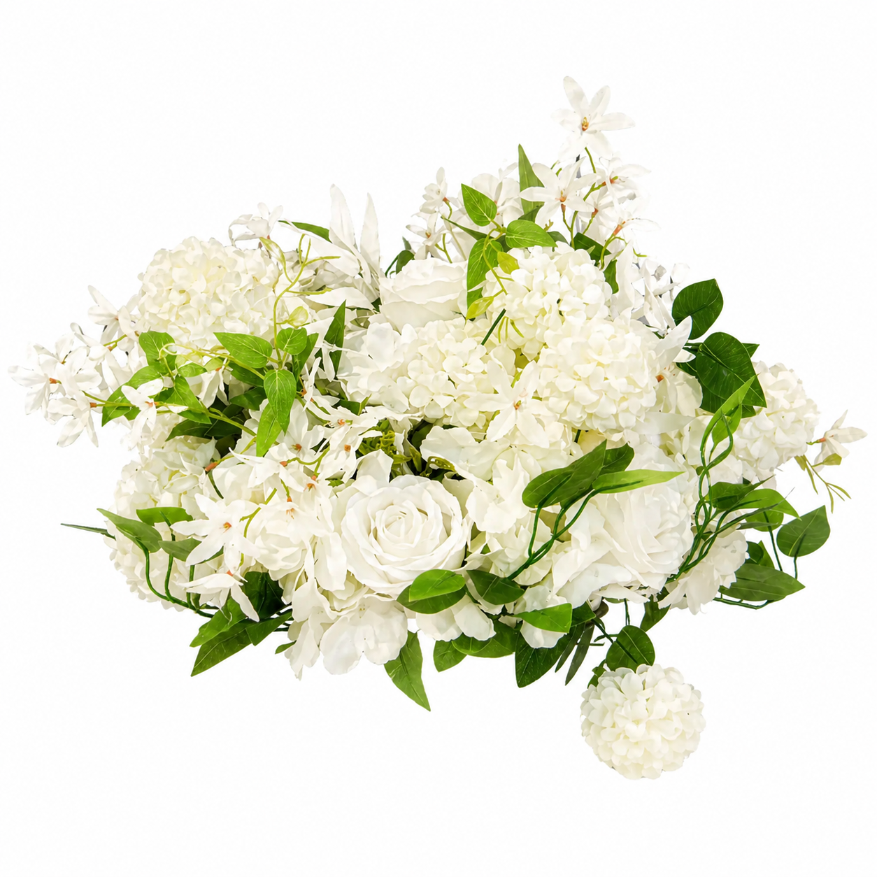 Location - Demi Boule De Fleurs Artificielles Ivoire 40cm [FDB40ARTBLA1]
