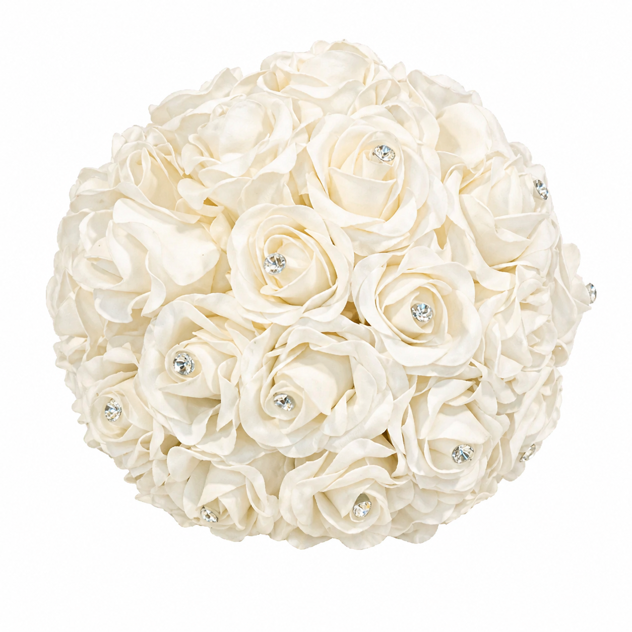 Location - Pleine boule de roses blanches [FPBRBLA]