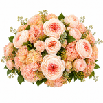 Location - Boule de fleurs Artificielles rose 35cm [FBDFRO35ROS]
