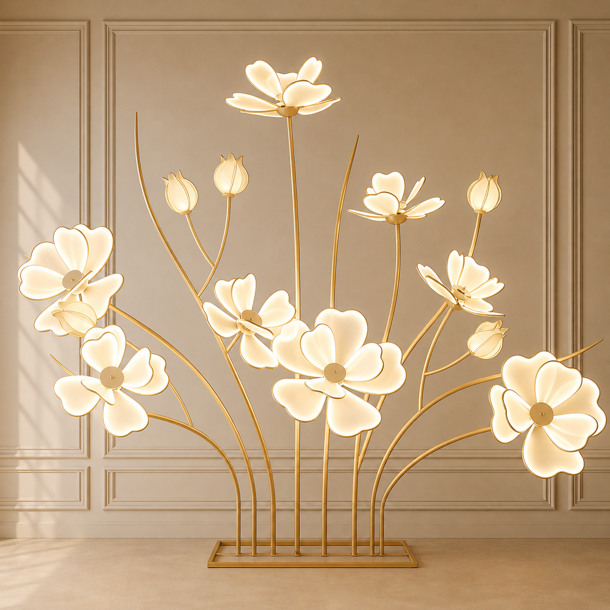 Location - Backdrop fleuri LED ZELDA - 260 x 310cm [BDFLEDZELDA1]
