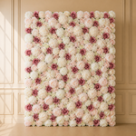 Location - Mur de Fleurs blanc rouge et rose 180cm x 160cm