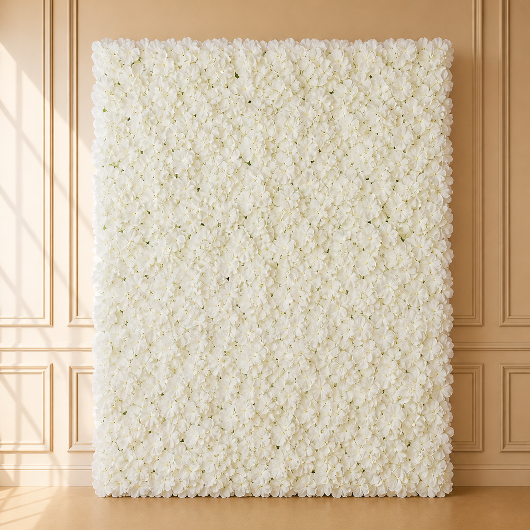 Location - Mur de Fleurs Blanc (1,80 m x 1,60 m)