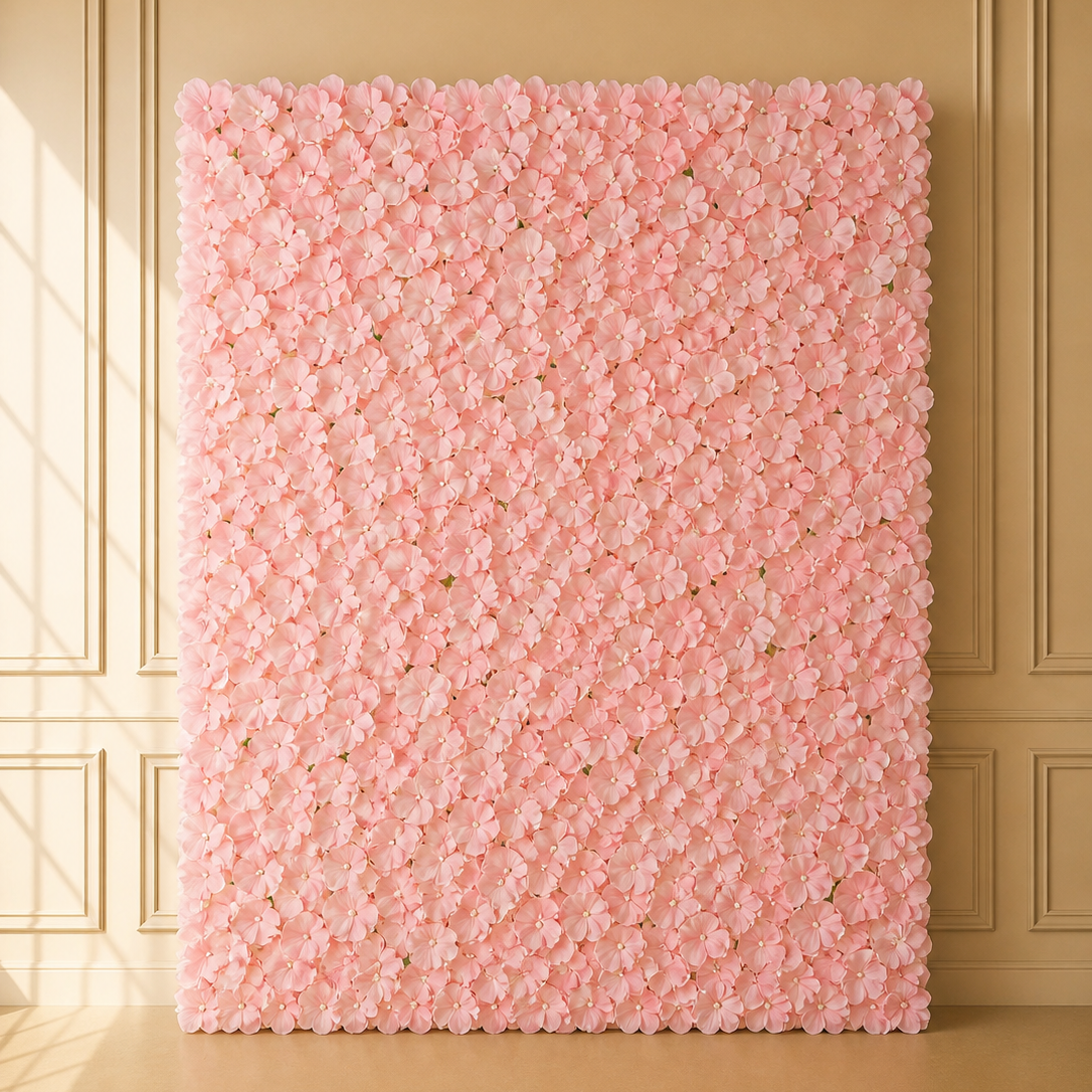 Location - Mur de Fleurs rose 180x160cm