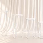 Location - Lot de 4 sellettes hexagonales en Métal de couleur blanc Premium [SELHEXMETBLX4]